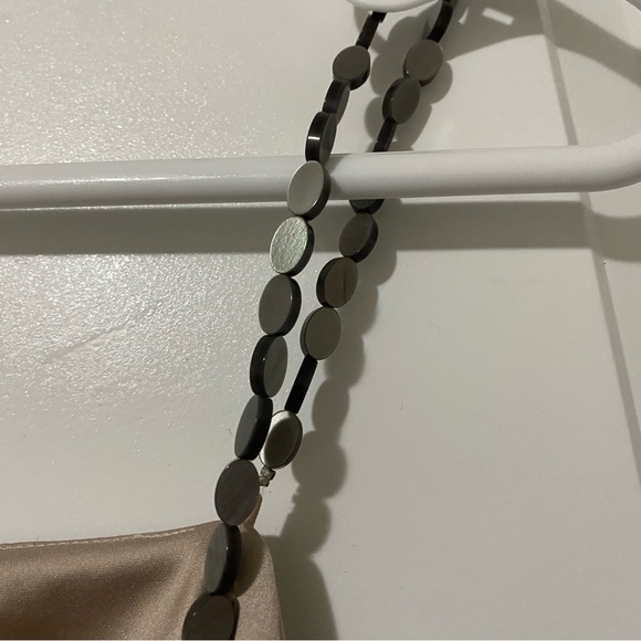 Zara Satin Maxi Dress in Beige - Picture 6 of 8